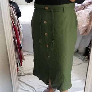 Green skirt